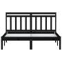 Estructura de cama de madera maciza de pino negro 140x190 cm de vidaXL, Camas y somieres - Ref: Foro24-3100573, Precio: 160,2...