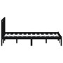Estructura de cama de madera maciza de pino negro 140x190 cm de vidaXL, Camas y somieres - Ref: Foro24-3100573, Precio: 160,2...