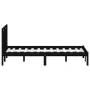 Estructura de cama de madera maciza de pino negro 140x190 cm de vidaXL, Camas y somieres - Ref: Foro24-3100573, Precio: 158,2...