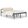 Cama para personas mayores madera maciza pino gris 150x200 cm de vidaXL, Camas y somieres - Ref: Foro24-810621, Precio: 126,4...