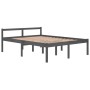 Cama para personas mayores madera maciza pino gris 150x200 cm de vidaXL, Camas y somieres - Ref: Foro24-810621, Precio: 126,4...
