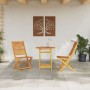 Conjunto de Bistro Plegable 3 pcs Marrón en Mesas de jardín | Comprar online en Foru.es