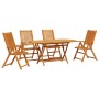 Conjunto de Comedor de Jardín 5 pcs Marrón en Mesas de jardín | Comprar online en Foru.es