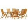 Conjunto de Comedor de Jardín 7 pcs Marrón en Mesas de jardín | Comprar online en Foru.es