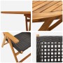 Conjunto de Comedor de Jardín 5 pcs Negro en Mesas de jardín | Comprar online en Foru.es