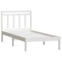 Estructura de cama madera maciza de pino blanco 90x200 cm de vidaXL, Camas y somieres - Ref: Foro24-3100575, Precio: 101,36 €...
