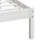 Estructura de cama madera maciza de pino blanco 90x200 cm de vidaXL, Camas y somieres - Ref: Foro24-3100575, Precio: 101,36 €...