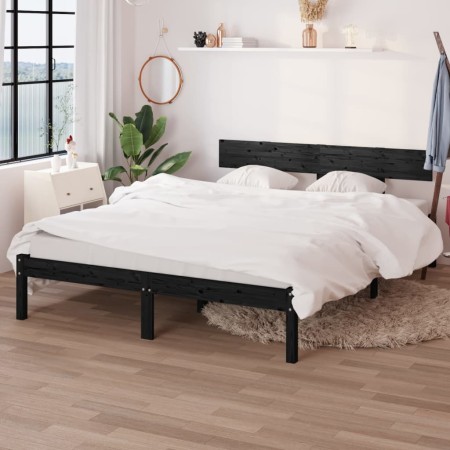 Estructura de cama madera maciza de pino 120x200 cm de vidaXL, Camas y somieres - Ref: Foro24-810146, Precio: 130,98 €, Descu...