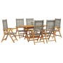 Conjunto de Comedor de Jardín 7 pcs Gris en Mesas de jardín | Comprar online en Foru.es