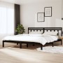 Estructura de cama de madera maciza de pino negro 200x200 cm de vidaXL, Camas y somieres - Ref: Foro24-3100613, Precio: 155,5...