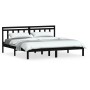 Estructura de cama de madera maciza de pino negro 200x200 cm de vidaXL, Camas y somieres - Ref: Foro24-3100613, Precio: 155,5...