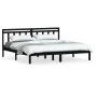Solid black pine wood bed frame 200x200 cm by vidaXL, Beds and slatted bases - Ref: Foro24-3100613, Price: 153,57 €, Discount: %