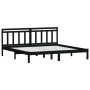 Estructura de cama de madera maciza de pino negro 200x200 cm de vidaXL, Camas y somieres - Ref: Foro24-3100613, Precio: 155,5...