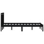 Estructura de cama de madera maciza de pino negro 200x200 cm de vidaXL, Camas y somieres - Ref: Foro24-3100613, Precio: 155,5...