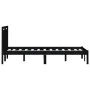 Solid black pine wood bed frame 200x200 cm by vidaXL, Beds and slatted bases - Ref: Foro24-3100613, Price: 153,57 €, Discount: %