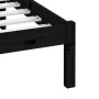 Estructura de cama de madera maciza de pino negro 200x200 cm de vidaXL, Camas y somieres - Ref: Foro24-3100613, Precio: 155,5...