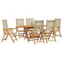 Conjunto de Comedor de Jardín 7 pcs Beige en Mesas de jardín | Comprar online en Foru.es