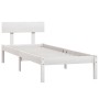 Estructura de cama madera maciza de pino blanco 90x190 cm de vidaXL, Camas y somieres - Ref: Foro24-810113, Precio: 95,26 €, ...