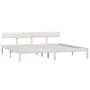 Estructura de cama madera maciza de pino blanco 200x200 cm de vidaXL, Camas y somieres - Ref: Foro24-810168, Precio: 116,52 €...