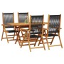 Conjunto de Comedor de Jardín 5 pcs Negro en Mesas de jardín | Comprar online en Foru.es