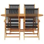 Conjunto de Comedor de Jardín 5 pcs Negro en Mesas de jardín | Comprar online en Foru.es