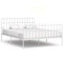 Estructura de cama con somier metal blanco 200x200 cm de vidaXL, Camas y somieres - Ref: Foro24-284607, Precio: 108,96 €, Des...