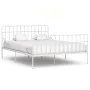 Estructura de cama con somier metal blanco 200x200 cm de vidaXL, Camas y somieres - Ref: Foro24-284607, Precio: 106,84 €, Des...