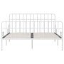 Estructura de cama con somier metal blanco 200x200 cm de vidaXL, Camas y somieres - Ref: Foro24-284607, Precio: 108,96 €, Des...