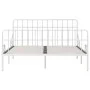 Estructura de cama con somier metal blanco 200x200 cm de vidaXL, Camas y somieres - Ref: Foro24-284607, Precio: 106,84 €, Des...