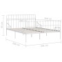 Estructura de cama con somier metal blanco 200x200 cm de vidaXL, Camas y somieres - Ref: Foro24-284607, Precio: 108,96 €, Des...