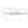 Estructura de cama con somier metal blanco 200x200 cm de vidaXL, Camas y somieres - Ref: Foro24-284607, Precio: 106,84 €, Des...