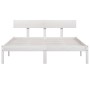 Estructura de cama de madera maciza de pino blanco 140x190 cm de vidaXL, Camas y somieres - Ref: Foro24-810128, Precio: 138,0...
