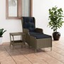 Set muebles de jardín 2 piezas y cojines ratán sintético marrón en Conjuntos de jardín | Comprar online en Foru.es