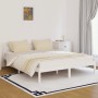 Estructura de cama madera maciza de pino blanco 160x200 cm de vidaXL, Camas y somieres - Ref: Foro24-810441, Precio: 101,89 €...