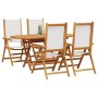 Conjunto de Comedor de Jardín 5 pcs Crema en Mesas de jardín | Comprar online en Foru.es