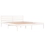 Estructura de cama madera maciza de pino blanco 160x200 cm de vidaXL, Camas y somieres - Ref: Foro24-810441, Precio: 101,89 €...