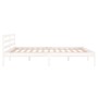 Estructura de cama madera maciza de pino blanco 160x200 cm de vidaXL, Camas y somieres - Ref: Foro24-810441, Precio: 101,89 €...