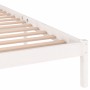 Estructura de cama madera maciza de pino blanco 160x200 cm de vidaXL, Camas y somieres - Ref: Foro24-810441, Precio: 101,89 €...