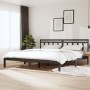 Estructura de cama de madera maciza de pino gris 200x200 cm de vidaXL, Camas y somieres - Ref: Foro24-3100611, Precio: 155,16...