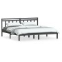Estructura de cama de madera maciza de pino gris 200x200 cm de vidaXL, Camas y somieres - Ref: Foro24-3100611, Precio: 155,16...
