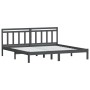 Estructura de cama de madera maciza de pino gris 200x200 cm de vidaXL, Camas y somieres - Ref: Foro24-3100611, Precio: 155,16...