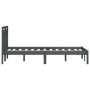 Estructura de cama de madera maciza de pino gris 200x200 cm de vidaXL, Camas y somieres - Ref: Foro24-3100611, Precio: 155,16...