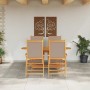 Conjunto de Comedor de Jardín 5 pcs Taupé en Mesas de jardín | Comprar online en Foru.es