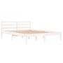 Estructura de cama madera maciza de pino blanco 140x200 cm de vidaXL, Camas y somieres - Ref: Foro24-810431, Precio: 94,85 €,...