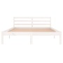 Estructura de cama madera maciza de pino blanco 140x200 cm de vidaXL, Camas y somieres - Ref: Foro24-810431, Precio: 94,85 €,...
