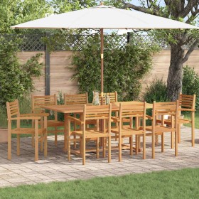 Silla 8 pcs Marrón 56 x 55 x 90.5 cm Madera de teca maciza en Sillas de jardín | Comprar online en Foru.es