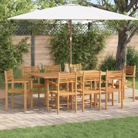 Silla 8 pcs Marrón 56 x 55 x 90.5 cm Madera de teca maciza en Sillas de jardín | Comprar online en Foru.es