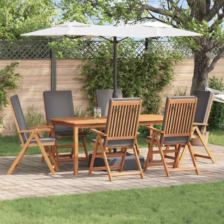 Silla de Jardín 6 pcs Marrón y gris 57 x 71.5 x 104 cm en Sillas de jardín | Comprar online en Foru.es