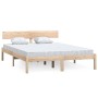Estructura de cama madera maciza de pino 120x200 cm de vidaXL, Camas y somieres - Ref: Foro24-810142, Precio: 110,57 €, Descu...