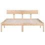 Estructura de cama madera maciza de pino 120x200 cm de vidaXL, Camas y somieres - Ref: Foro24-810142, Precio: 110,57 €, Descu...